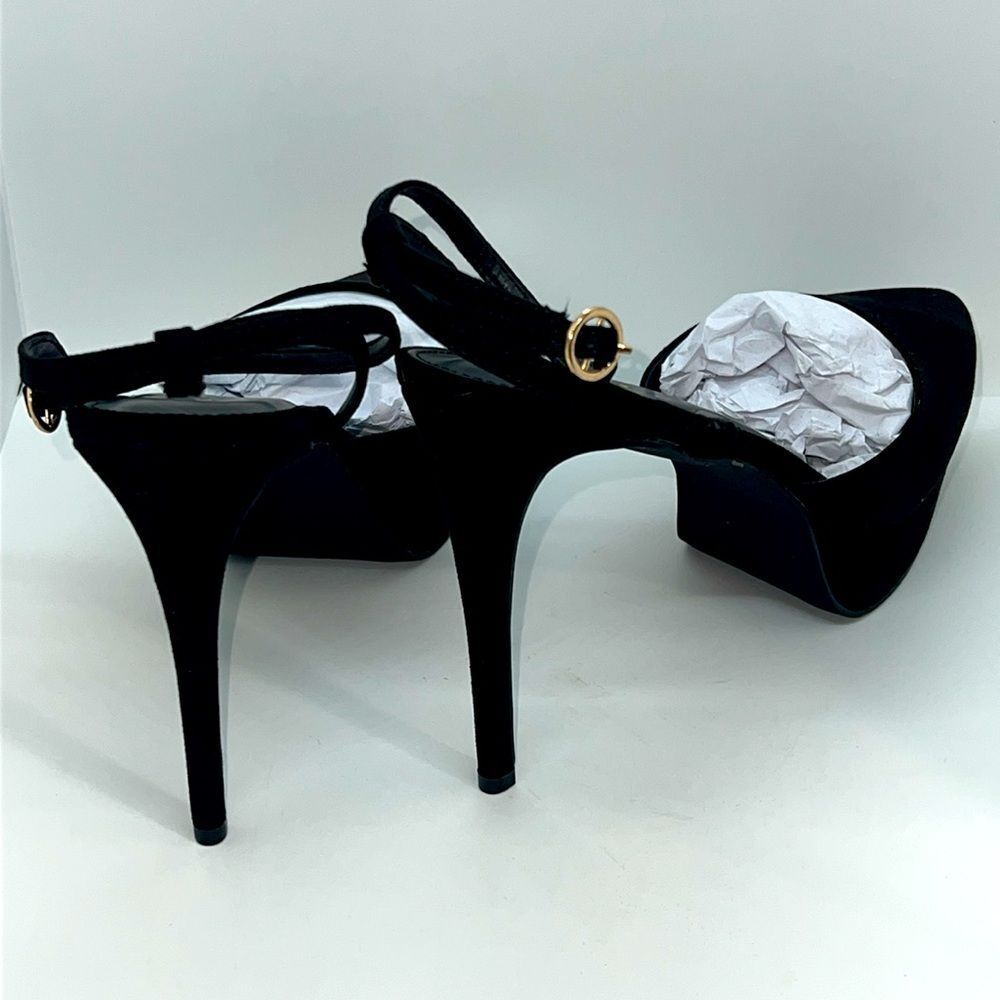 Sexy Size 12 Black Ankle Strap Platform High Heel Pumps By ShoeDazzle. - Picture 9 of 9